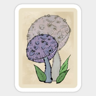 Purple Abstract Mushroom, Classy And Cool Sticker